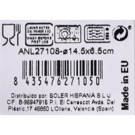 La Mediterranea Bol Colección Anllo Nordic Ivory Brillo - 14.5 cm de diámetro, 6.6 cm de alto (12 Unidades)