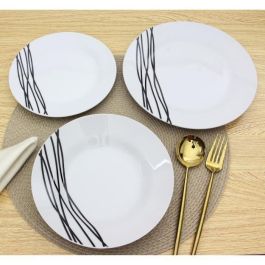 Servicio de porcelana ETNICA de 18 piezas - Blanco Servicio de porcelana ETNICA de 18 piezas - Blanco