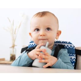 KioKids Vaso de Aprendizaje para Bebés con Pajita y Tapa Antiderrame en Silicona de Alta Calidad Gris 180ml +6 meses KioKids Vaso de Aprendizaje para Bebés con Pajita y Tapa Antiderrame en Silicona de Alta Calidad Gris 180ml +6 meses