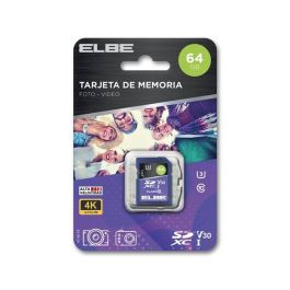 Elbe SD-3064 Tarjeta SD 64GB UHS-I U3 V30 para Resolución 4K, Compatible con Cámaras Compactas y Réflex Elbe SD-3064 Tarjeta SD 64GB UHS-I U3 V30 para Resolución 4K, Compatible con Cámaras Compactas y Réflex