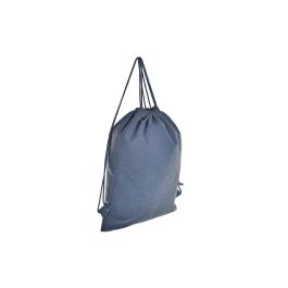 DKD Home Decor Bolsa Moderna Urban de Lienzo y Algodón, Colores Azul, Amarillo y Coral, 1 x 36 x 28 cm, Pack de 12 Unidades
