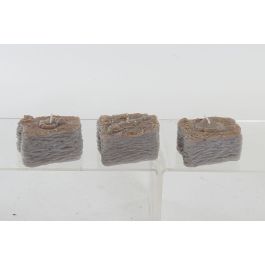 DKD Home Decor Vela Mediterraneo de Cera Gris Ambar 7.4x4.6x8 cm 0.17 kg (24 Unidades) Precio: 29.62806. SKU: B1GYHSH7S5