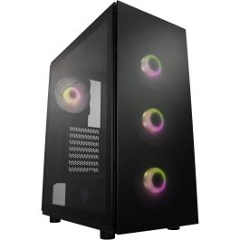 FSP CMT340 Plus Mid Tower Cristal Templado USB 3.0 Audio HD ARGB 4 Ventiladores 120mm Negro