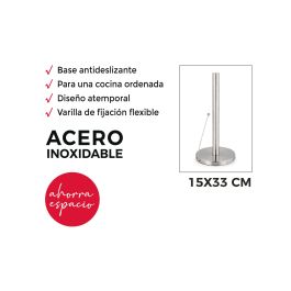Portarrollo de Cocina en Acero Quttin - Confortime (12 Unidades) Portarrollo de Cocina en Acero Quttin - Confortime (12 Unidades)