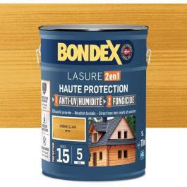 Tinte de alta protección 2 en 1 - Roble claro satinado - BONDEX - 5 L Precio: 76.68999965. SKU: B152L2BVKP