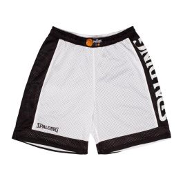 Pantalones Cortos de Baloncesto para Hombre Spalding Blanco Negro Reversible