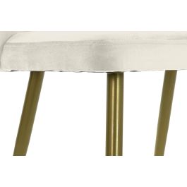 DKD Home Decor Silla Glam Blanca y Negra de Poliéster y Metal. Altura de Asiento 48cm, Desmontable. Dimensiones 58x58x78 cm. DKD Home Decor Silla Glam Blanca y Negra de Poliéster y Metal. Altura de Asiento 48cm, Desmontable. Dimensiones 58x58x78 cm.