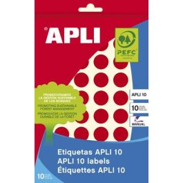 Etiquetas Adh.Manuales Bolsa Apli Color Rojo 8H Redondas Ø 16 Mm 432 Uds.(02740) (Set de 10) Precio: 16.94999944. SKU: B1E74LJ3NV