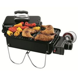 Weber Barbacoa de Gas Go-Anywhere de Acero Esmaltado Negro para 4 personas con encendido piezoeléctrico y quemador de acero inoxidable
