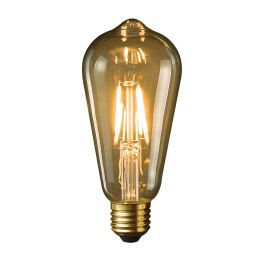 Muvit Bombilla Inteligente Io Filamentos Vintage Edison, Luz Ámbar, Wi-Fi, Compatible con Google Home y Alexa, E27, 5W