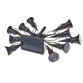 Smart Garden SMARDTV Guirnalda Solar de Múltiples Puntos con 10 Focos LED Regulables, 5 Lúmenes, Cable 6.5m, Encendido Automático