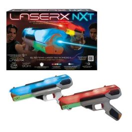 Bizak LaserX Next Level Pack Doble Blasters Láser con Escudo de Energía, 2 Modos de Disparo, Juego Juguete para Niños +3 Años