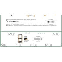 Inde Estanteria Madera Cuadrada 3 Niveles Negra 37,2 cm Alto x 36,4 cm Largo x 10,5 cm Ancho (2 Unidades)