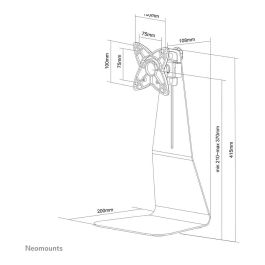 Soporte TV Neomounts FPMA-D850BLACK 10-27" 10 kg