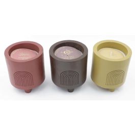 DKD Home Decor Vela Urban Perfumada de Cera y Cerámica, 150gr, Colores Surtidos (Amarillo, Terracota, Gris), 10x12x10cm (3 Unidades) Precio: 12.50000059. SKU: B1CLX7W3YG