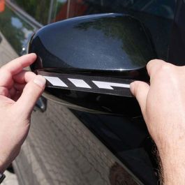 Foliatec FO34480 Pegatinas para Espejos Retrovisores Laterales con Bandas de Pin Rojo