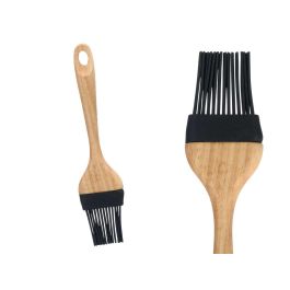 Kinvara Pincel de Silicona Negro con Mango de Madera, 23x5x2 cm (Set de 24)