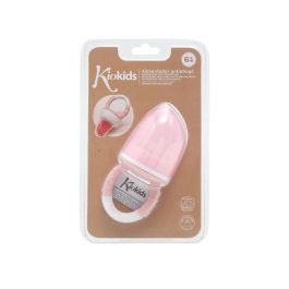 KioKids Alimentador Antiahogo Rosa Petits Moments - Alimentador de Malla de Silicona para Bebé +6 Meses, para Fruta y Comida, Fácil de Agarrar y Lavar en Lavavajillas