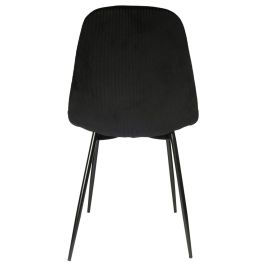 Home Deco Factory Silla Terciopelo Negra Giulia Lounge 43,7x54,2 cm h.85,5 cm