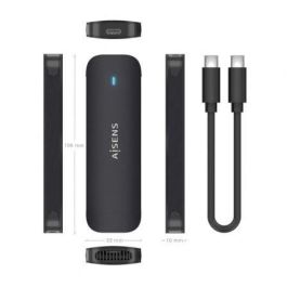AISENS - CAJA EXTERNA M.2 (NGFF) ASM2-024B NVMe A USB3.2 GEN2, NEGRA