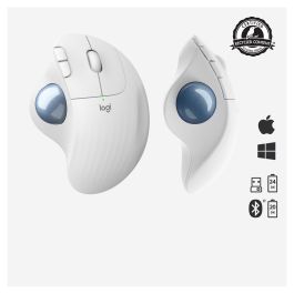 Logitech M575 ERGO Trackball Inalámbrico Bluetooth Ergonómico Blanco
