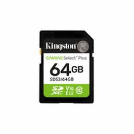 Kingston SDS3/64GB Tarjeta de Memoria Canvas Select Plus 64GB SDXC Clase 10 UHS-I U1 V10 100MB/s Lectura para Cámara Full HD
