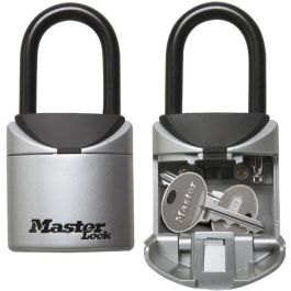 Master Lock 5406EURD Mini Caja de Seguridad Portátil para 2 Llaves con Asa y Combinación de 3 Dígitos, Cuerpo Metálico Resistente