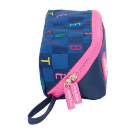 Safta Estuche Portatodo Escolar Benetton Damero Cuadrado Grande, 1 Cremallera, 80x80x200 mm