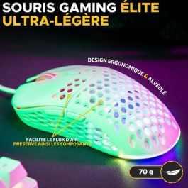 The G-Lab THE3760162051353 Ratón Gaming KULT-OXYGEN con Cable RGB 12800 DPI Blanco The G-Lab THE3760162051353 Ratón Gaming KULT-OXYGEN con Cable RGB 12800 DPI Blanco
