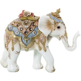 Figura Decorativa Alexandra House Living Blanco Dorado Plástico Elefante 12 x 21 x 27 cm Precio: 37.50000056. SKU: B18GJ37E4Z