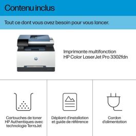 HP Pro MFP 3302Fdn Multifunción Láser Color con Dúplex y ADF - Impresión, Copia, Escaneo y Fax para Oficinas