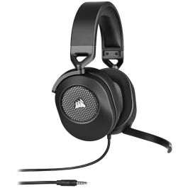 Corsair Auriculares Gaming HS65 Carbono, Cancelación de Ruido Micrófono, USB, Conectividad Alámbrica, Juego