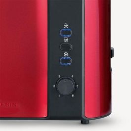 Severin AT 2217 Tostador para 2 Rebanadas Rojo Metálico 800W con Bandeja Recogemigas