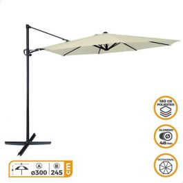 Parasol Aktive Roma 300 x 245 x 300 cm Crema Ø 4,8 cm Aluminio Parasol Aktive Roma 300 x 245 x 300 cm Crema Ø 4,8 cm Aluminio