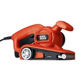 Black + Decker Lijadora de banda 720W 75x457mm. Rodillo pequeño para bordes, sup. lijado 75x150mm, centrado auto., bolsa de polvo.