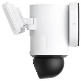 EUFY Floodlight E340 Cámara de Seguridad Exterior con Cable, Giro 360°, Doble Cámara, 2000 Lúmenes, Visión Nocturna, Activada por Movimiento, Wi-Fi