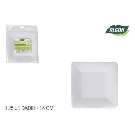 Set de 25 platos de cartón cuadrados con soja 18 cm Algon (36 Cajas) Precio: 27.50000033. SKU: B1C3SJQDXF