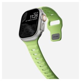 Nomad Sport Band para Apple Watch Series 9 / Ultra (46mm/49mm) - Glow - Correa Deportiva Ajustable de Caucho Verde Claro
