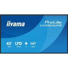iiyama Monitor Profesional 43" UHD 3840x2160 VA DLED Panel, 500cd/m², Horizontal/Vertical, Android 14, HDMI, USB-C, WiFi, 24/7