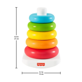 Fisher Price Piramide Balanceante Eco 5 Aros para Bebés +6 Meses
