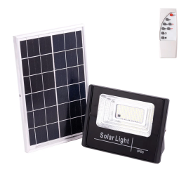Proyector LED Solar 30W 4000K con Panel 6V/6W, Batería 3,2V/3000mAh y Control Remoto para Exteriores