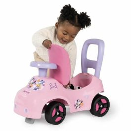 Smoby - Portabebés 2 en 1 - Minnie - Caja debajo del sillín + bocina - A partir de 10 meses - Fabricado en Francia