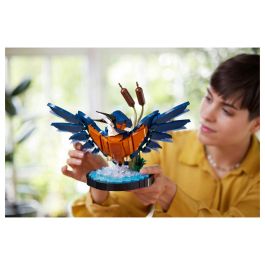Lego 10331 Icons Kingfisher (Kungsfiskare) Fauna 2024 V29 - Set de construcción de kungsfiskare para adultos con soporte de exhibición