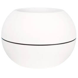 Riviera RIV3580798152022 Jardinera Redonda Boule Plástico Blanco Diámetro 50 cm