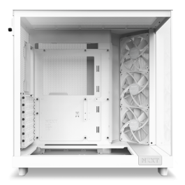 NZXT H6 Air Flow Midi Torre PC Blanco con 3 Ventiladores 120mm, Soporte ATX/micro ATX/Mini-ITX, Vidrio Templado - CC-H61FW-01 NZXT H6 Air Flow Midi Torre PC Blanco con 3 Ventiladores 120mm, Soporte ATX/micro ATX/Mini-ITX, Vidrio Templado - CC-H61FW-01