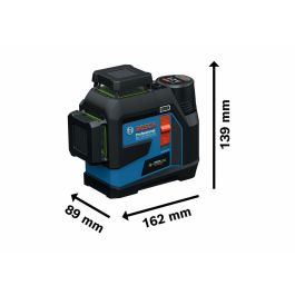 BOSCH PROFESSIONAL GLL 12V-100-33 CG - Láser de 3 líneas verdes - Alcance 100 m - Precisión 0,3 mm