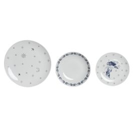 DKD Home Decor Vajilla Atlantico Porcelana Azul Blanco Set de 18 Piezas 27 x 27 x 3 cm Precio: 60.5. SKU: S3044674