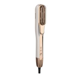 Cecotec Plancha de Pelo 2 en 1 RitualCare Air Lisse Champagne 1000 W con cepillo alisador