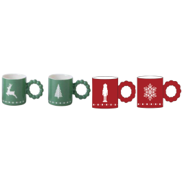 DKD Home Decor Mug Navidad Tradicional Porcelana 275ml Rojo Verde Apto Microondas Lavavajillas 8x8x13.5 cm (12 Unidades) Precio: 38.78999971. SKU: B1J3KTTZMN