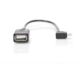 Digitus OTG.micro B/St-A/Bu.0.15m.sw - Adaptador USB On-The-Go micro B Macho a USB A Hembra 0.15m Negro